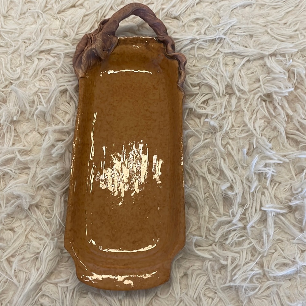 Terra Firma artisan small flat serving dish.